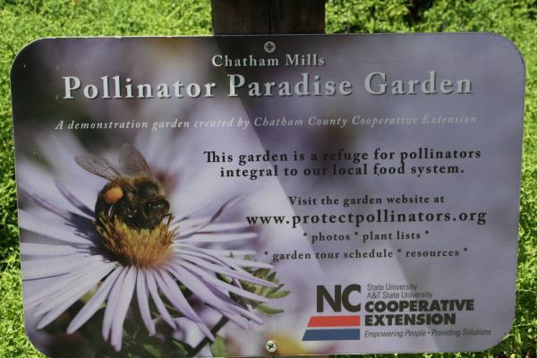 pollinator habitat sign