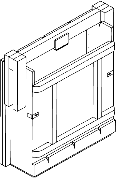 Illustration of a one-box bale press