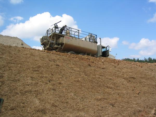 Hydromulch application to straw