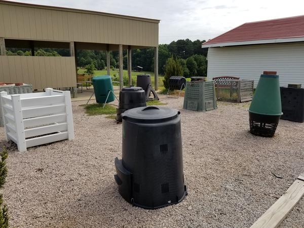 Alt-text: Photo of various types of compost bins.