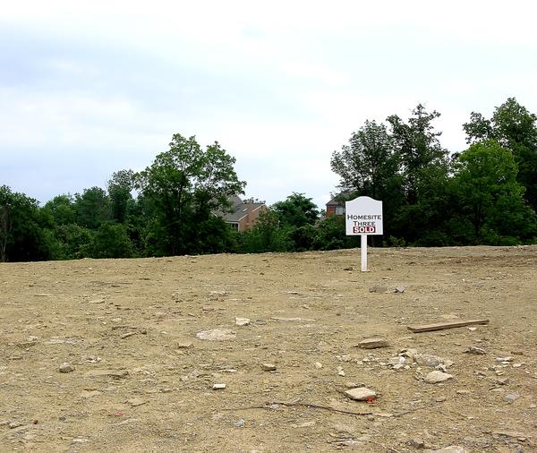 Photo of an empty home site.