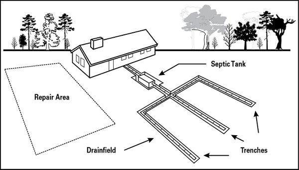 Figure 1. A conventional septic system.