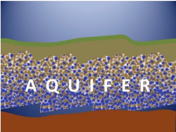 Decorative illusttration of an aquifer