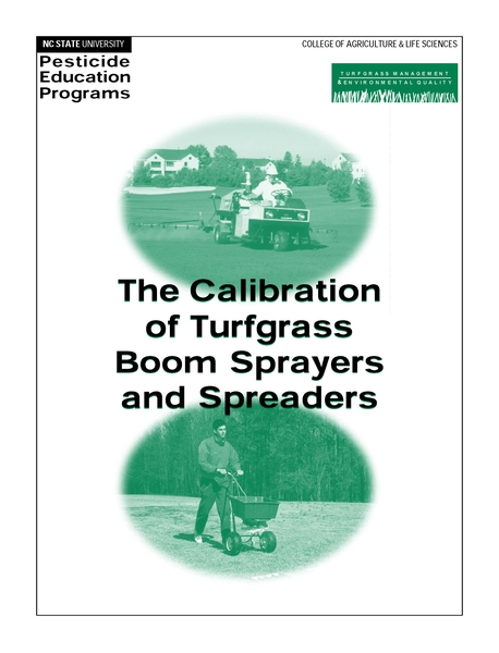 Cover Image of Original PDF. Title Page with image of someone driving a sprayer and someone pushing a spreader