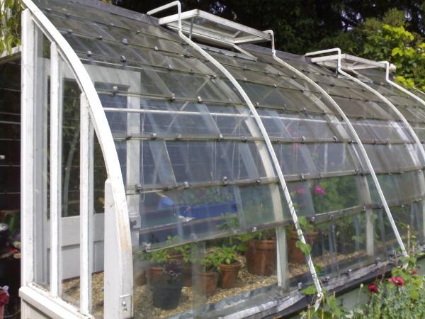 lean-to greenhouse against another building