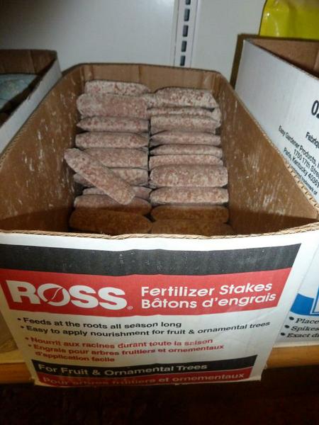 box of fertilizer spikes