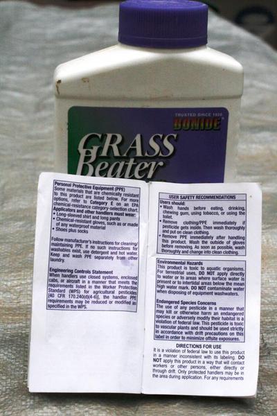 Grass Beater PPE label