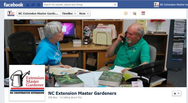 Screenshot of the master gardener Facebook page