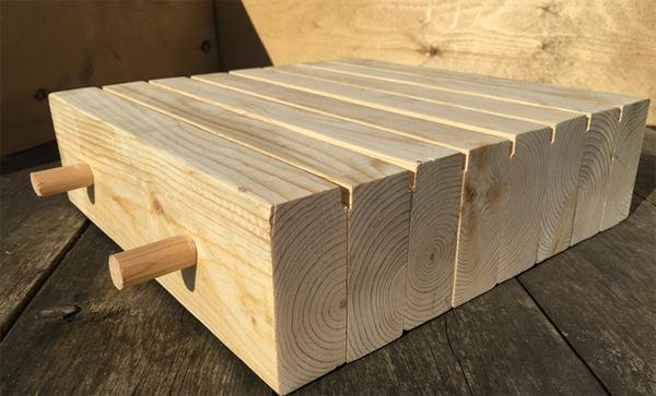 Photo of Dowel-laminated timber (DLT).