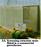 Figure AA. Screening structure retrofitted to a commercial green