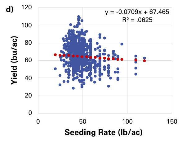 Seeding rate compared to yield outcome