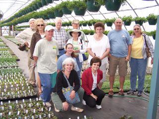 Photo of master gardeners on a study tour in Rutherford County