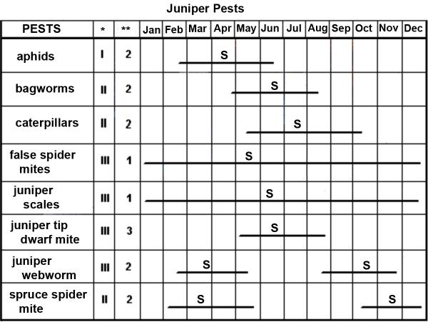 The Juniper Pest Management Calendar