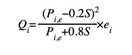 Figure H. Monthly runoff formula.
