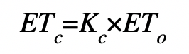 Figure C. Crop evapotranspiration formula.
