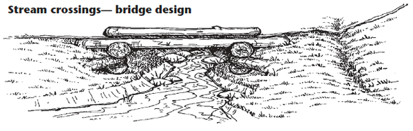 Stream crossing - bridge design.
