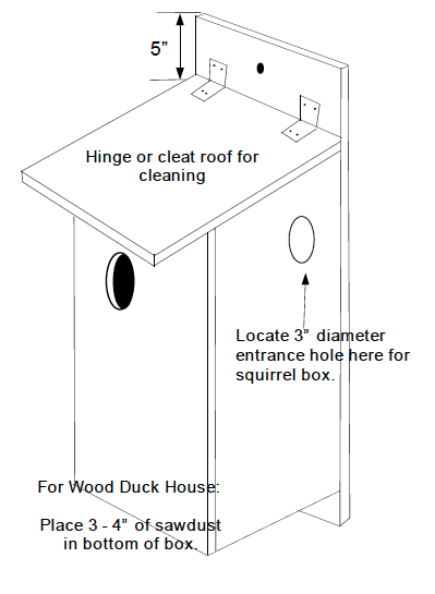Woodland Wildlife Nest Boxes Nc State, Squirrel House Plans