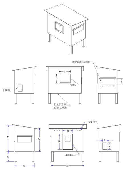Building plans for a chicken coop