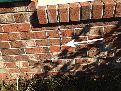 Figure 7. A crack in a foundation wall.