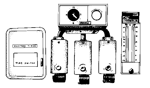 Drawing of temperature controllers.