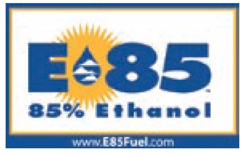 E-85 official graphic logo courtesy of the National Ethanol Vehicle Coalition.