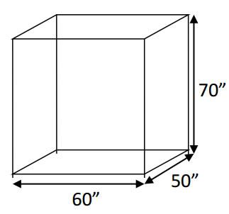 Figure 5.  Diagram for the PVC frame used for creating a treatme