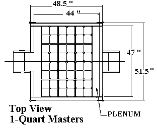 Schematic of cool and ship container from top view