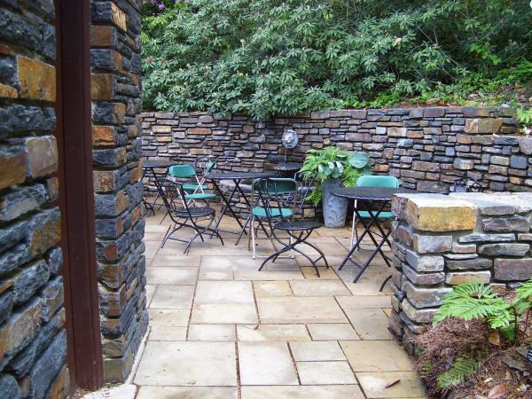 patio with tables and chairs
