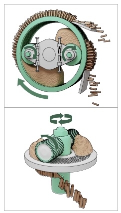 Pellet extruder illustrations