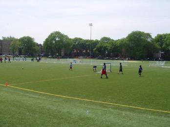 Small soccer field.