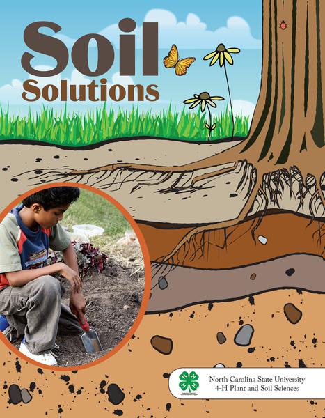 "Soil Solutions cover image with child and illustration of soil layers" width="170" height="217" 