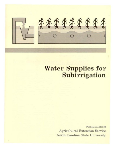 Thumbnail image for Water Supplies for Subirrigation